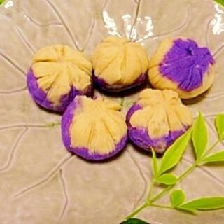 紫芋の茶巾絞り